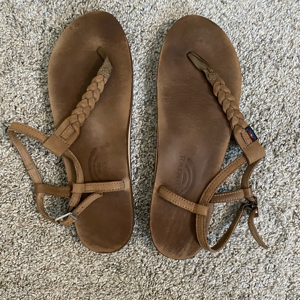 Accepting offers- Rainbow Women's Brown Braided Sandals